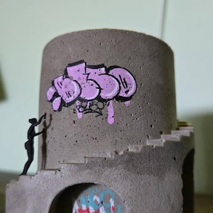 Art Planter / Concrete Planter / Graffiti / Street Art / Architectural Planter / Pop Art / Unique Planter / Plant Pot / Art Vessels