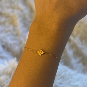 Customer photo, Mini Four Leaf Clover Bracelet