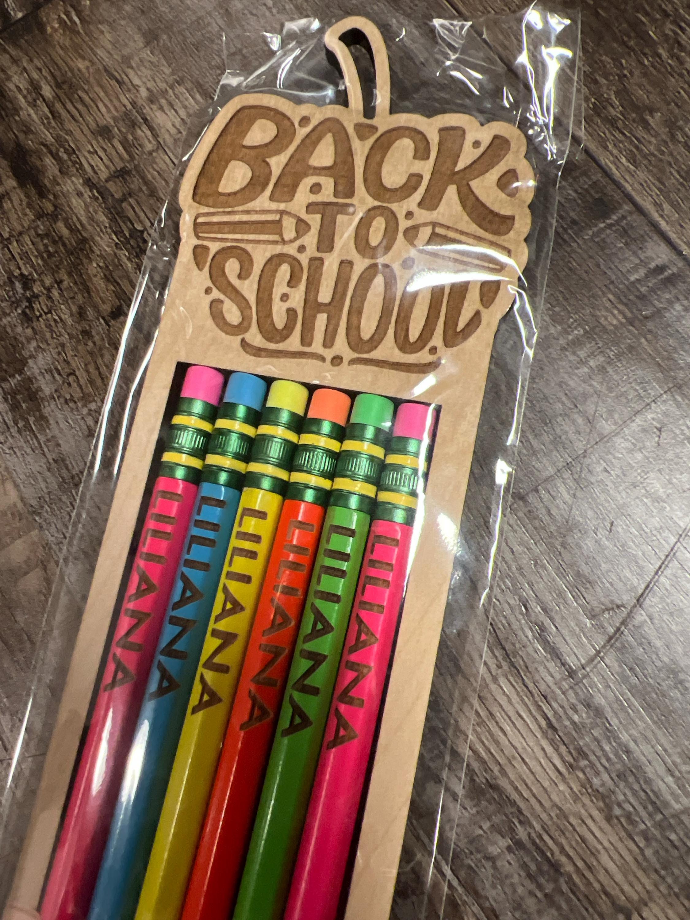 Personalized Pencils / Ticonderoga / Teacher / Student / Engraved Custom Pencils / Back to School / Pencils / Neon / Pastel / Yellow /Pencil