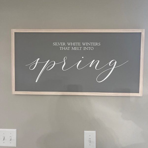 Spring Signs, Spring Decor, Silver White Winters That Melt Into Spring ...