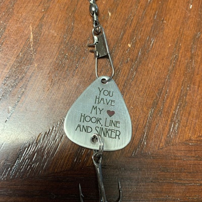 You Have My Heart Hook Line & Sinker Engraved Fishing Lure Anniversary ...