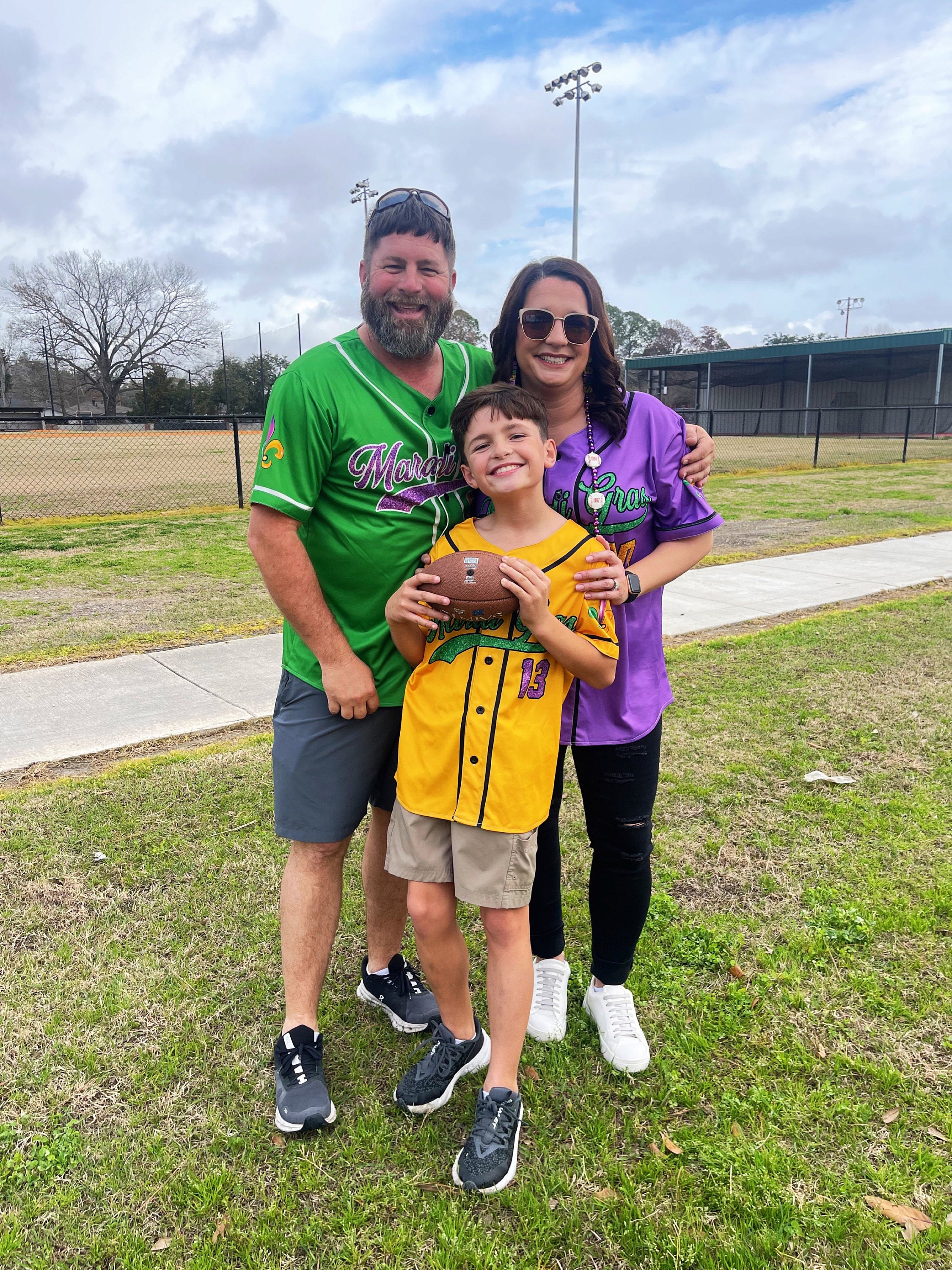 Personalisiertes Mardi Gras Baseball Jersey, Personalisierter Name und Nummer Baseball Jersey, Mardi Gras Karneval Jersey, Geschenk für Familie