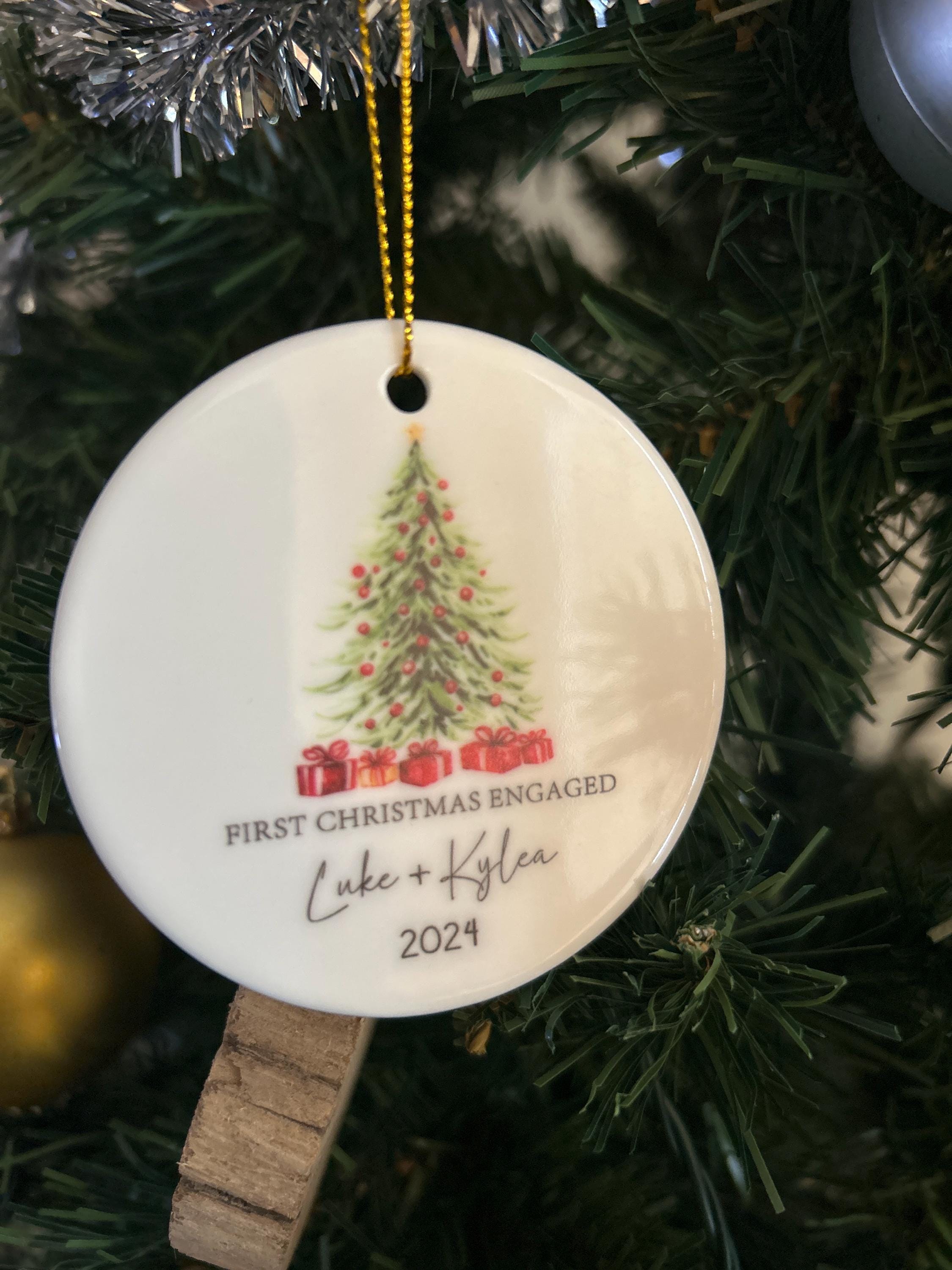 First Christmas Engaged Ornament, Engagement Gifts Ornament, 1st Christmas Engaged Baubles, Keepsake Gifts, Gifts for Couple