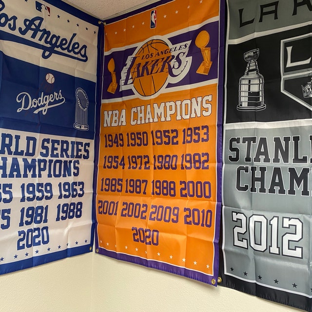 Champions Lakers Dodgers Flag Los Angeles Dodgers World Series