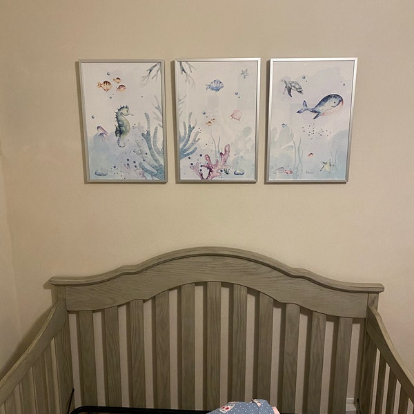 Under the Sea Wall Art, Ocean Nursery Decor, Nautical Nursery Print Set ...