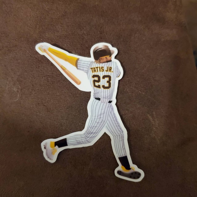 Fernando Tatis Jr ぬいぐるみ フェルナンド タティス ジュニア Tatis Jr Baseball Player Sticker! - Water Resistant/Weather