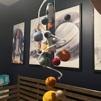 Solar System Mobile Nursery Outer Space Mobile Crib Felt Planets Mobile ...