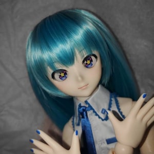 BJD ウィッグ ツインテール グリーン スマートドール SD