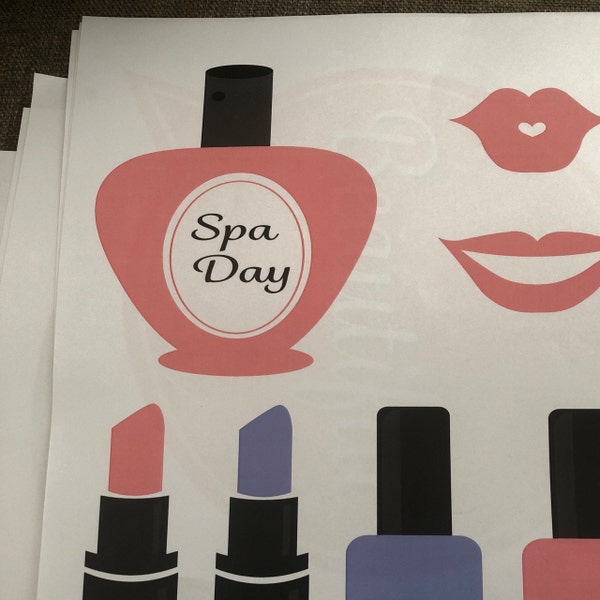 Spa Day Party Printable Photo Booth Props - Instant Download - Spa ...