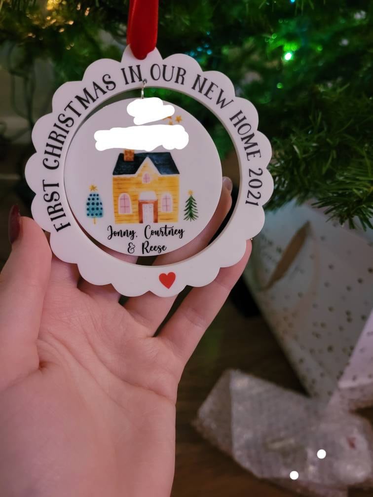 Christmas in our new home 2024, Personalised New Home Christmas Decoration, First Christmas In Our New Home Tree Ornament