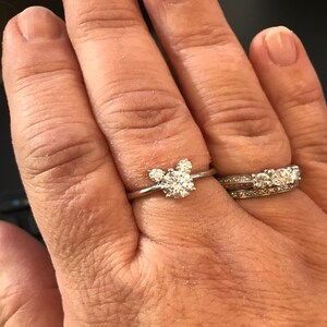 Anillo De Mujer Cz Zirconia Cúbica Boda Mickey Shape Finger Anillo De Mujer Cz Zirconia Cúbica Boda Mickey Shape Finger