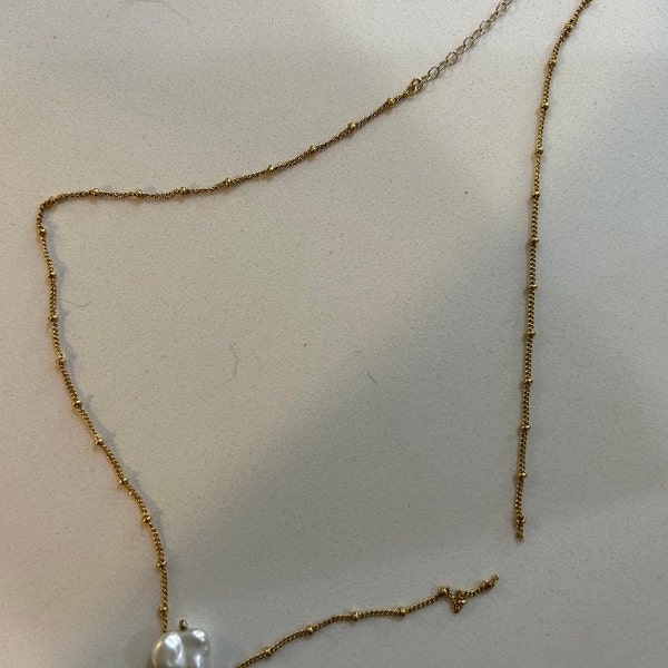 Beaded Pearl Necklaces, 14K Gold Filled Layered Adjustable Necklaces ...