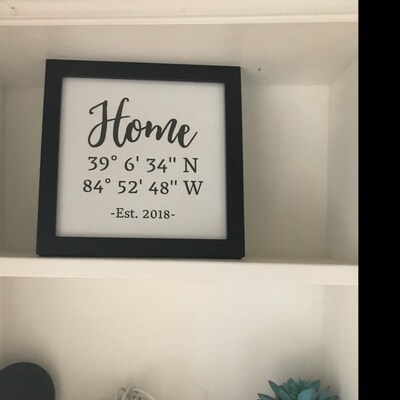 Latitude Longitude Printable Custom Coordinates Print Home - Etsy