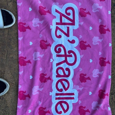 Happy Summer Beach - Family Personalized Custom Beach Towel - Summer Vacation Gift, Birthday Pool Party Gift For Family Members