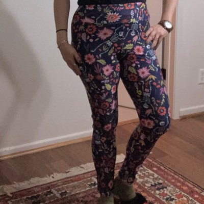 Black Sunflower Floral Women's Joggers