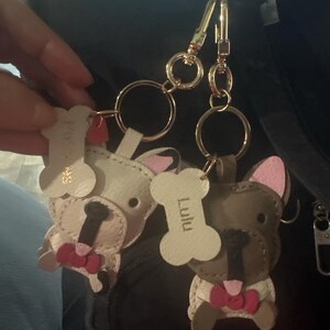 French Bulldog Bag Charm,leather Bag Charm,cute French Bulldog