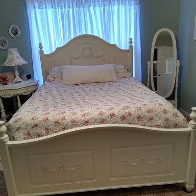 Home Improvement New Shabby N Chic Floral Medallions 2 Pcs Furniture Appliques A