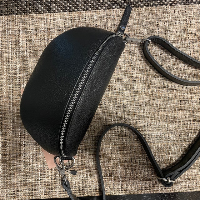 Leather Fanny Pack Ladies, Belt Bag With Wide