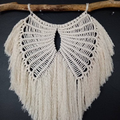 MACRAME PATTERN / Angel Wings / Wall Hanging / DIY / Pdf / Macrame ...