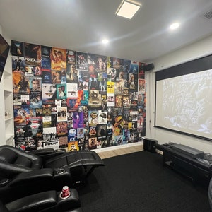 Movie Posters Removable Wallpaper, Removable Wall Mural, Peel and Stick ...