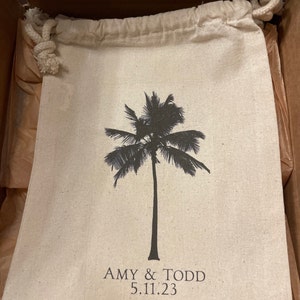 Destination Wedding Welcome Bags Palm Tree Welcome Bags Tropical ...