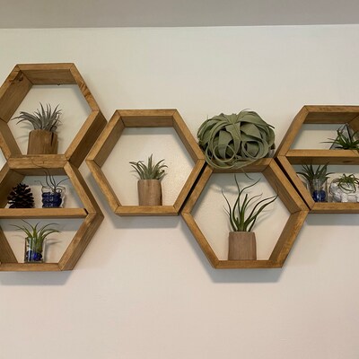 Hexagon Shelf FREE Middle Divider See Details Honeycomb - Etsy