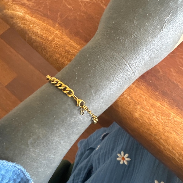 Stainless Steel Chain Necklace 18K Gold Plated Waterproof