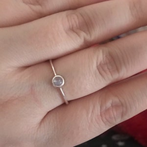 Handgemaakte Sieraden- Gouden Vermeil Ring RNG036MOO Bruidsmeisjes Gift Rose Gold Ring Sieraden Ringen Stapelbare ringen Graduations Gift Moonstone Ring Zilver 