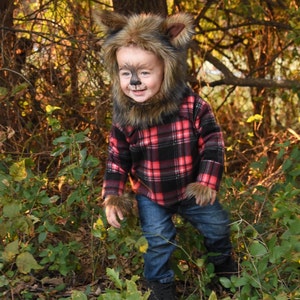 Werewolf Halloween Costume kids costume hood boys costume | Etsy