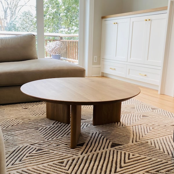 Round Coffee Table - Unique Coffee Table - Wood Coffee Table ...