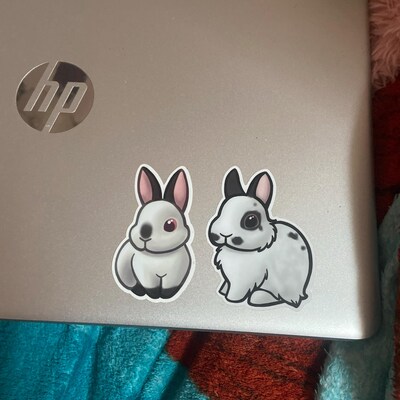 Rabbit Sticker Peeking Bunny Car Decal, Rabbit Laptop Decal, Bunny ...