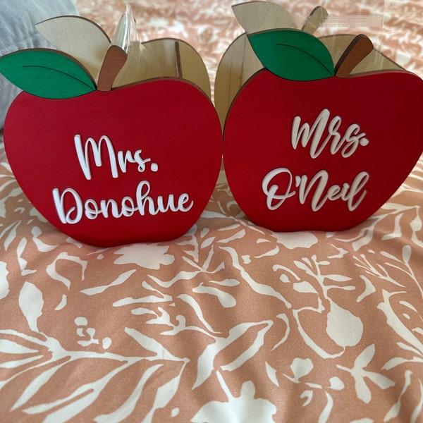 Teacher Wooden Apple- Teacher Appreciation Gift- Apple Pencil Holder ...