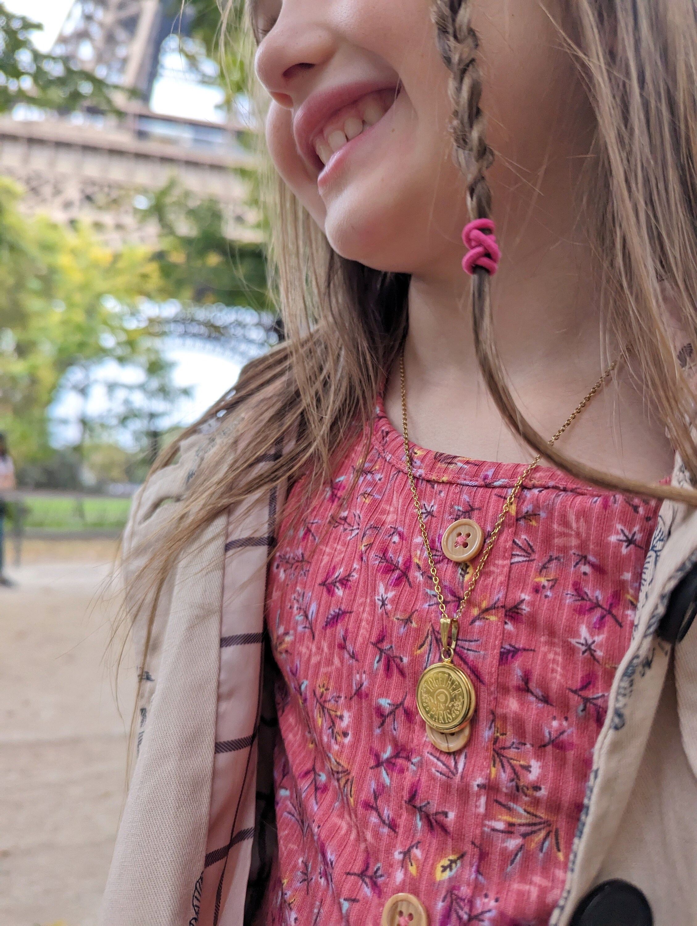 Anastasia engraved pendant Together in Paris - ONLY BACK SIDE