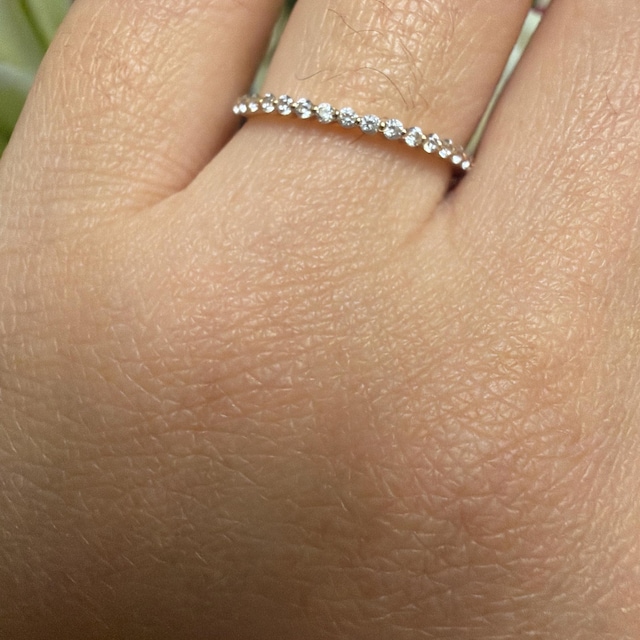 Sterling Silver Pink Eternity Band Ring