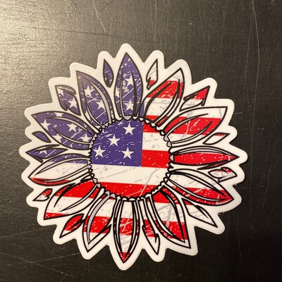 QQSD US American Flag Sticker USA Decal In Multiple Sizes, 3 Pack, 11.7 X 8.3 Inches - Foto 3