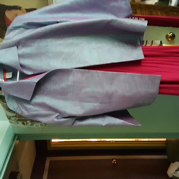 Silk acetate short coat