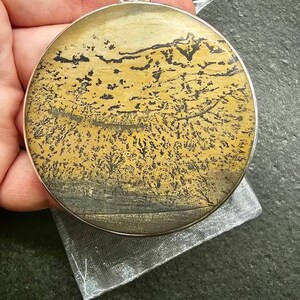 Bague Argent Massif Avec Orthoceras Fossile Et Opale De Feu - Taille 53, Neuf Sans Emballage
