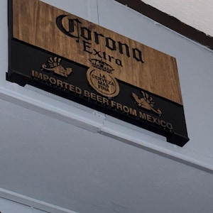 Corona extra 木製看板 Corona Extra Beer Engraved Wood Sign - Etsy
