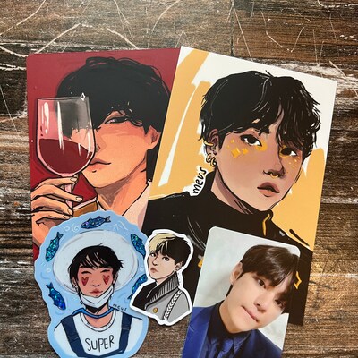 Stickers Bts Fanart Vinyl Sticker Waterproof Sticker - Etsy