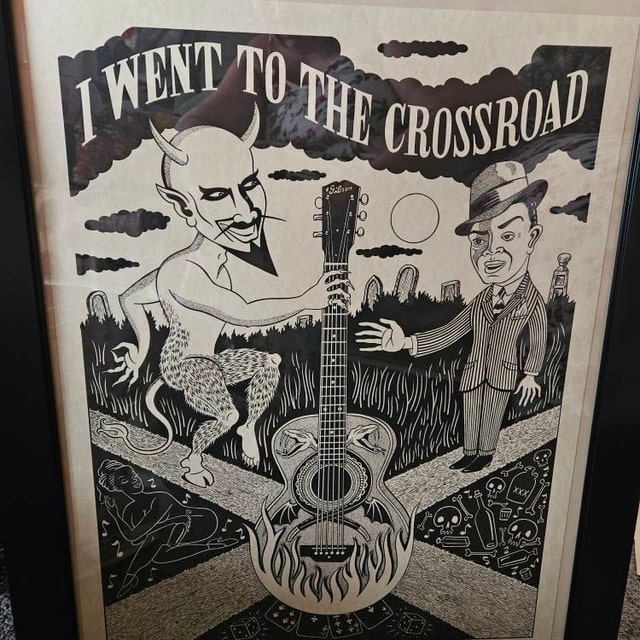Devil at the Crossroads Delta Blues Poster Madame Talbot's