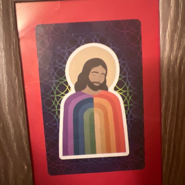 Jesus Sticker, Christ Sticker, Rainbow Sticker, Jesus Stickers ...