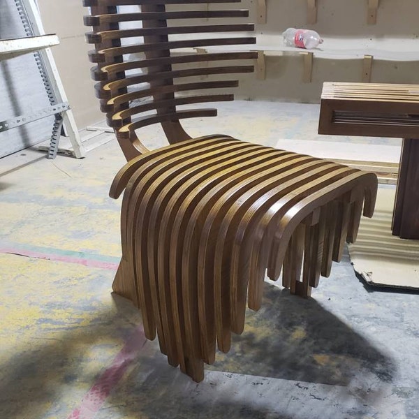 Parametric Chair [20] CNC Files | Modern Sculptural Chair DXF | Digital ...