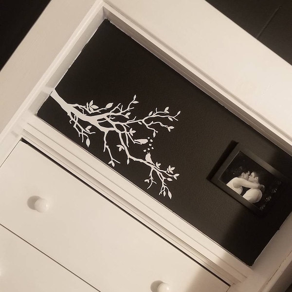 Tree Branch Love Birds Vinyl Wall Decal Sticker, Wall Art Sticker ...