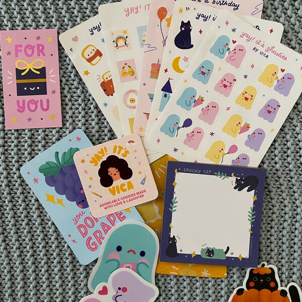 Happy Birthday Sticker Sheet - Kawaii Stickers - Cute Stationery ...