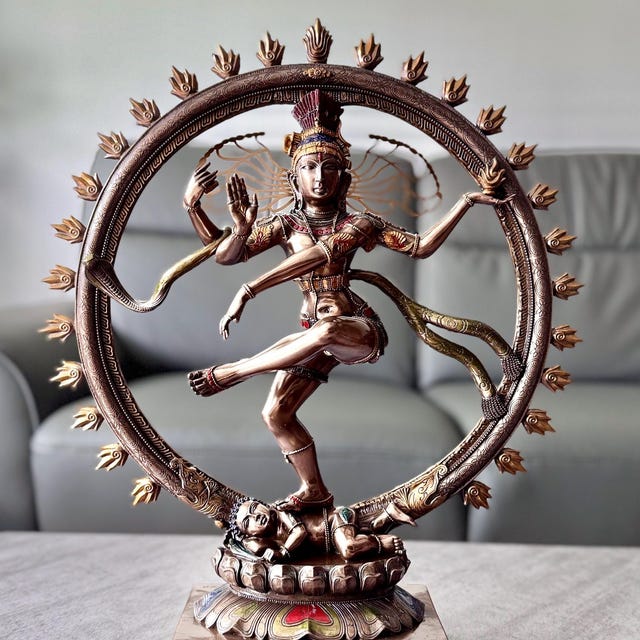 Indiase handgemaakte idool heer Shiva dansen Natraj/Nataraja standbeeld messing handgemaakte decoratieve sculptuur door Indiase collectible
