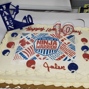 Warped Wall American Ninja Warrior Wall Climbing Cake Etsy