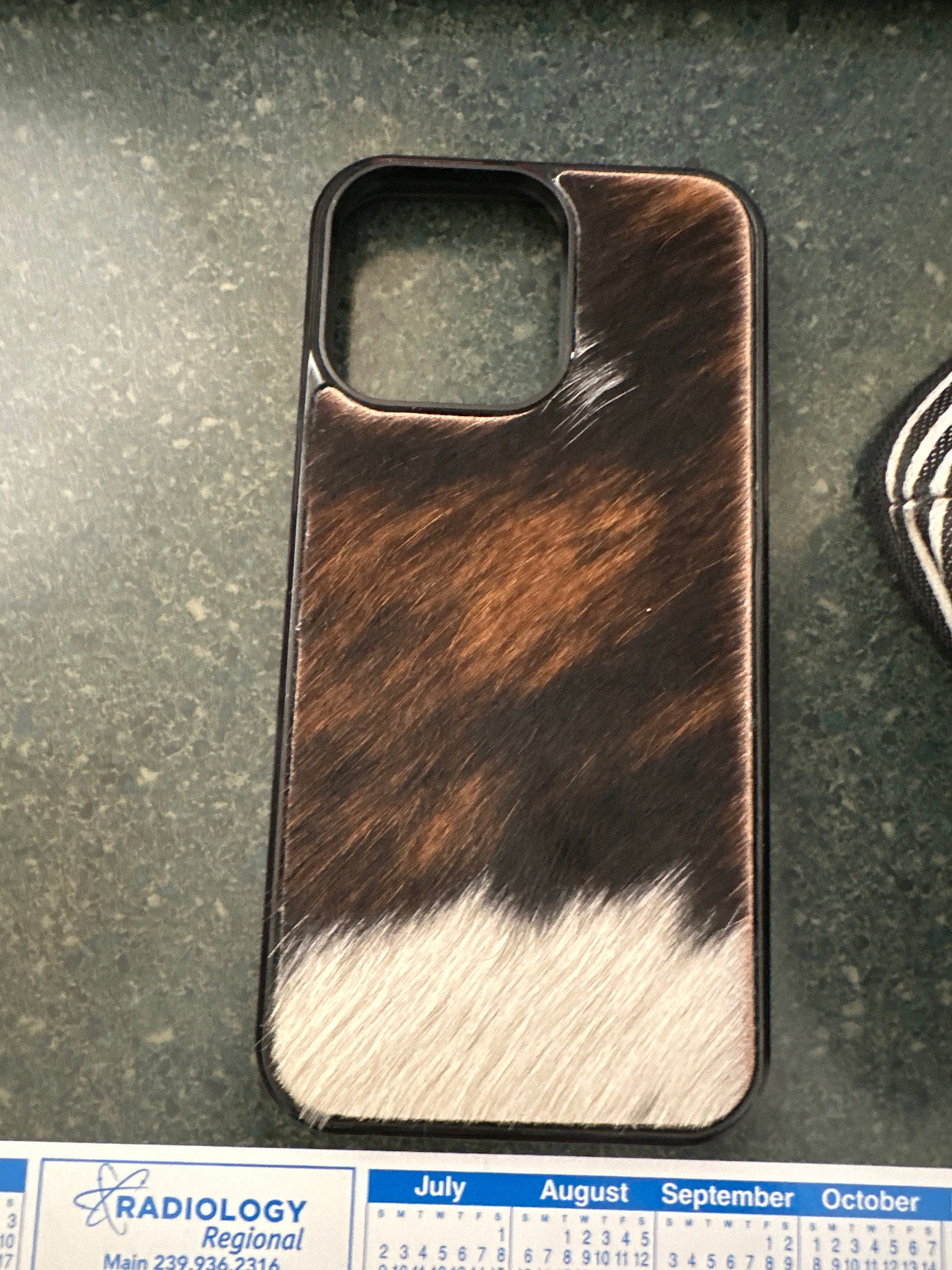 Genuine Hair On Hide, Western Cow iPhone Case, Phone Case