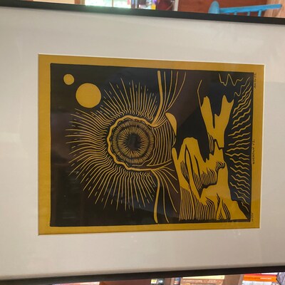 Wormsign Dune Sandworm Block Print Frank Herbert Linocut - Etsy