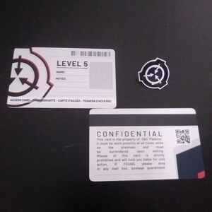 SCP Foundation Pack 1.0 2 Secure Access Cards & SCP Logo 