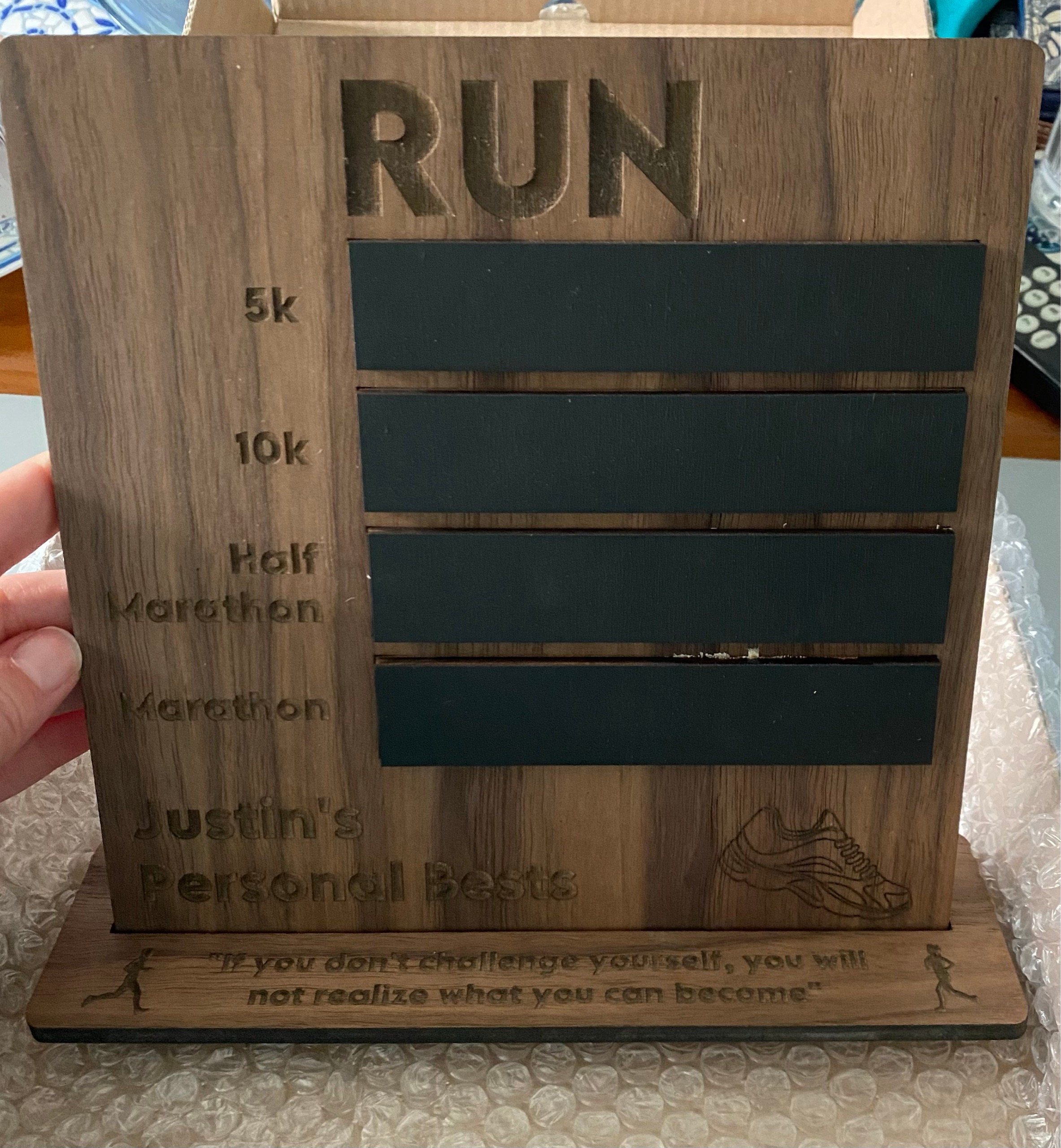 Personal Best Runner Gifts Running Frame PB Times Gifts for Runners Half Marathon Triathlon Gift Athlete Fitness Idea